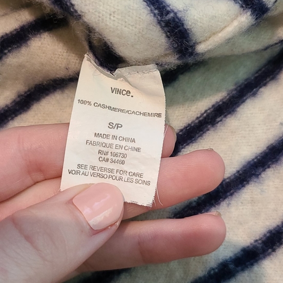Vince Striped Cashmere Sweater - Picture 8 of 9